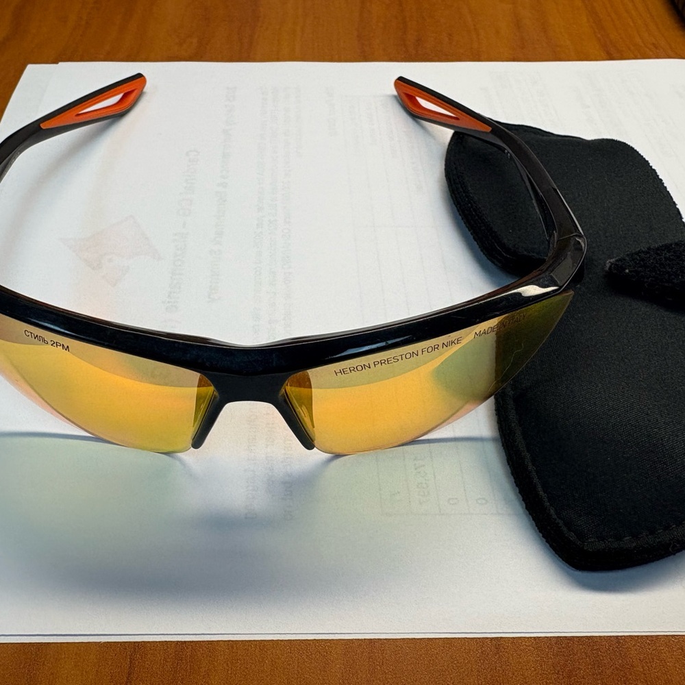 Nike x Heron Preston Black and Orange Sunglasses